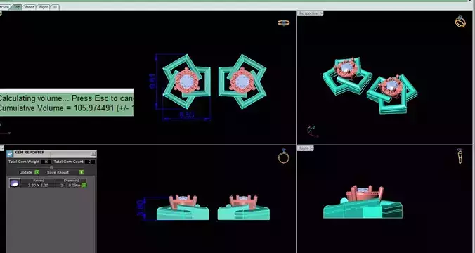 Pointer Diamond studs