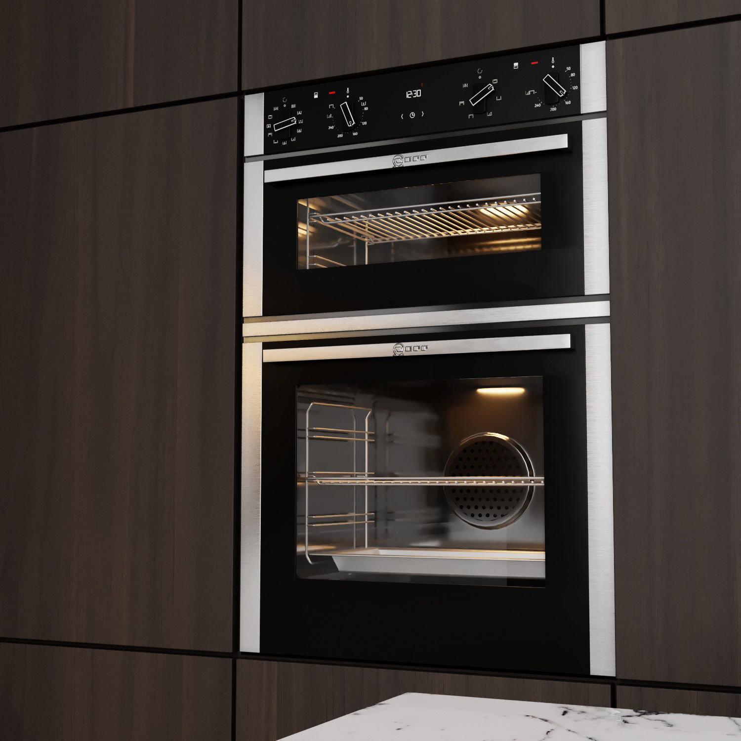 modern kitchen with island 006 Low-poly 3D model_3