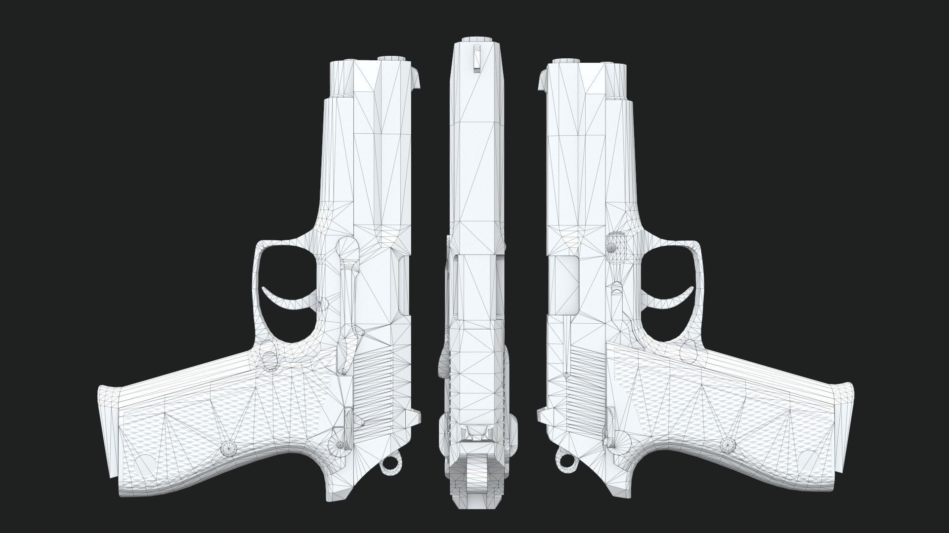 G2 Combat Pistol Free low-poly 3D model_9