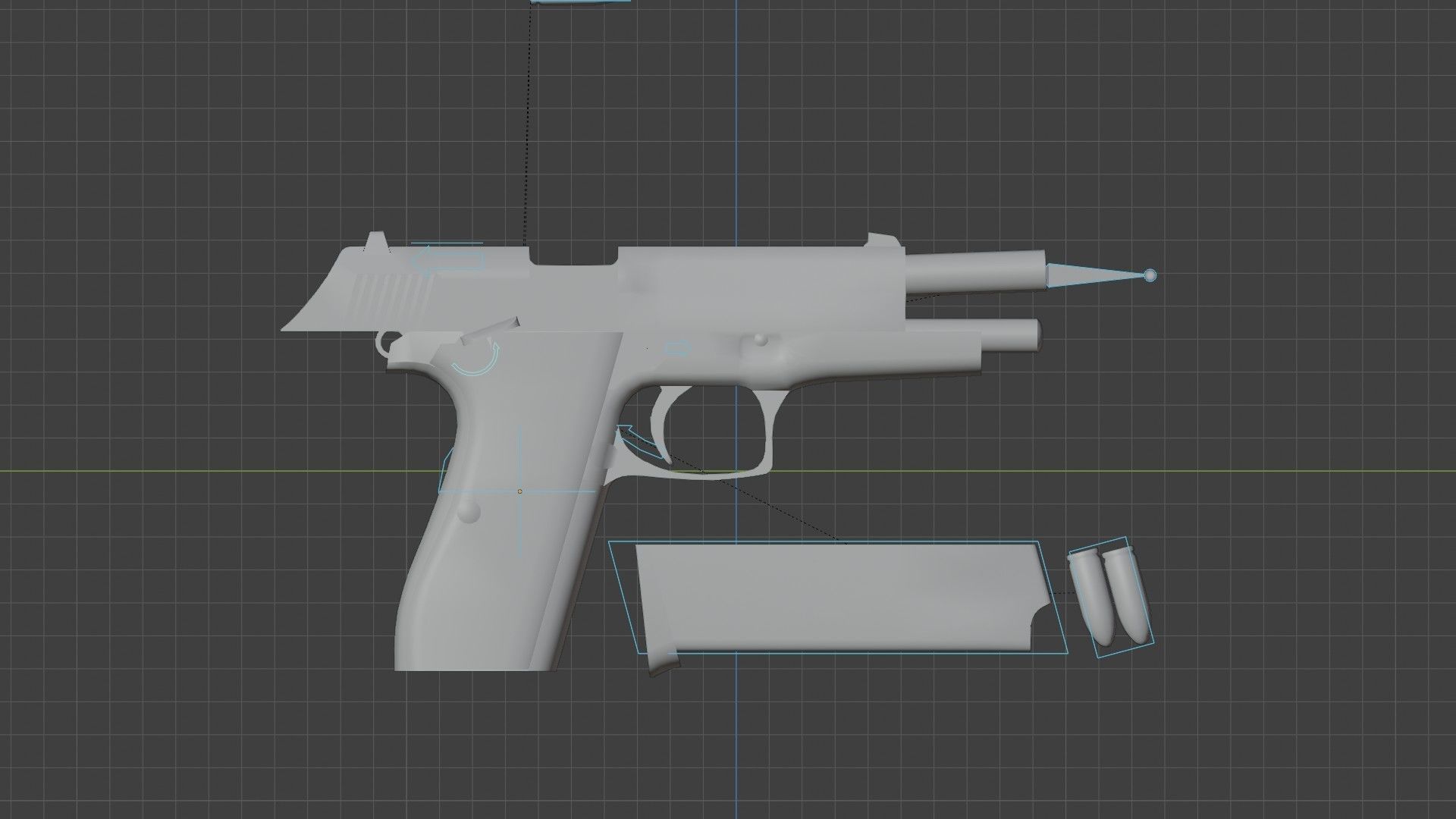 G2 Combat Pistol Free low-poly 3D model_11