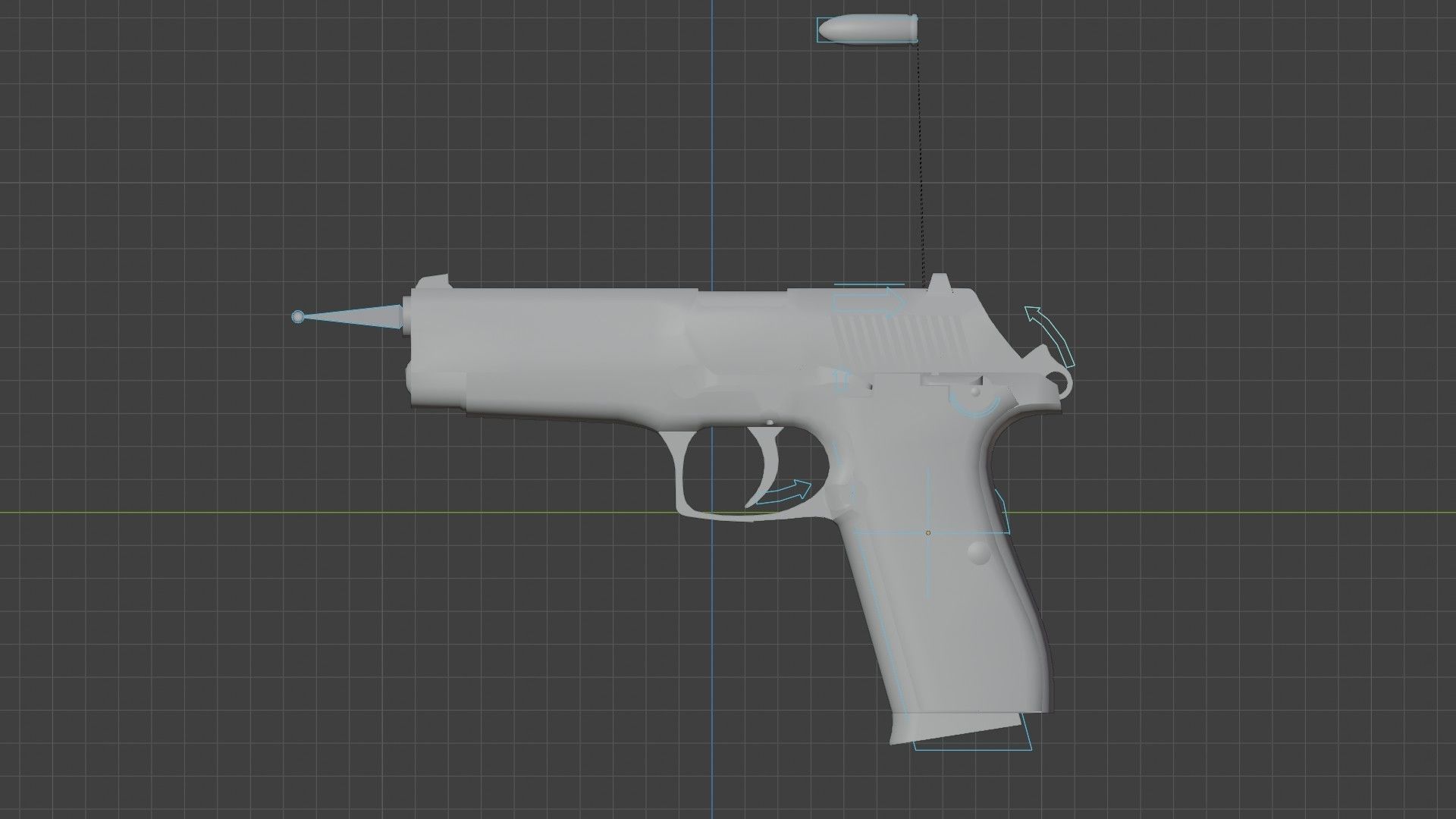 G2 Combat Pistol Free low-poly 3D model_10