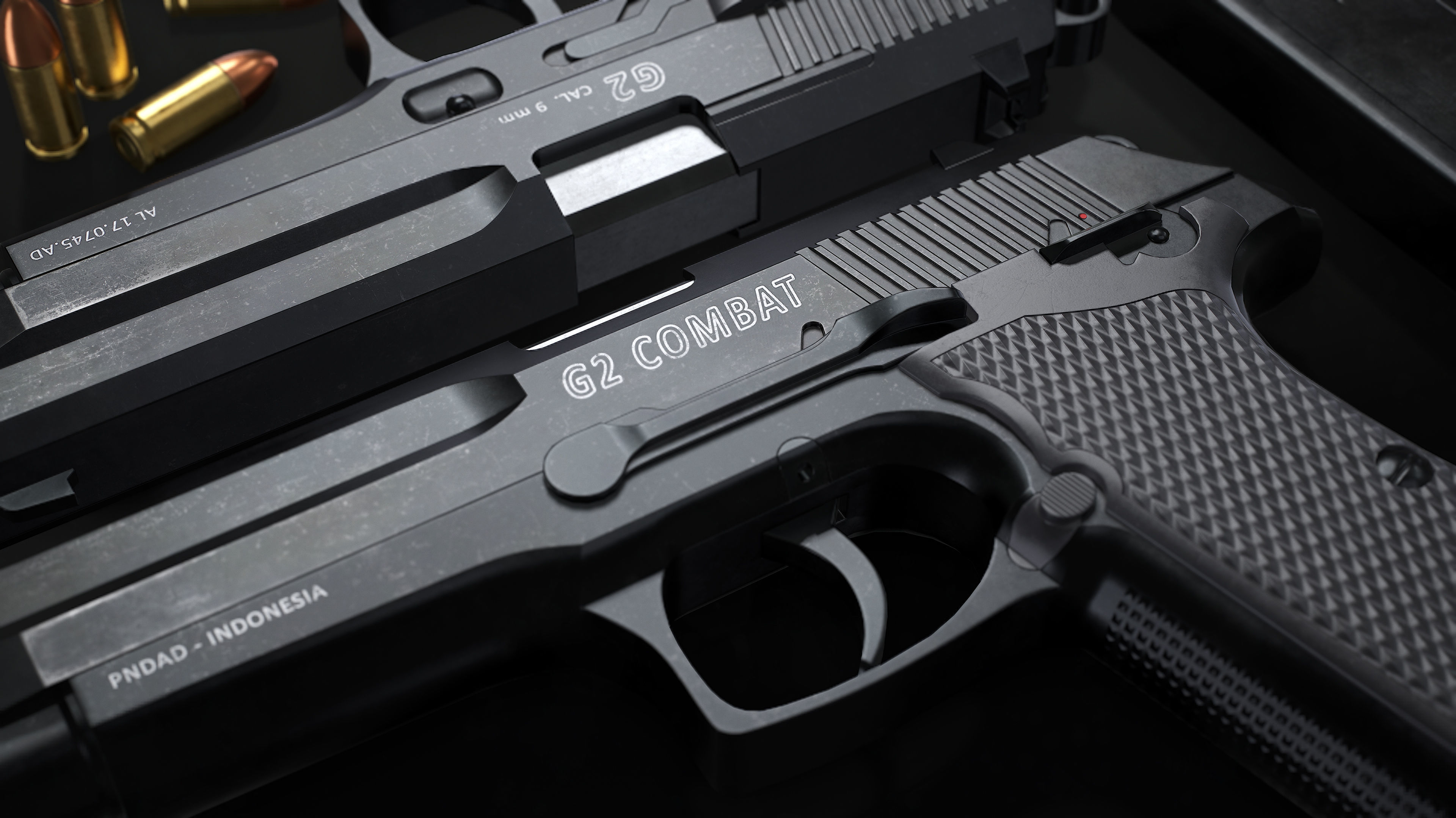 G2 Combat Pistol Free low-poly 3D model_6