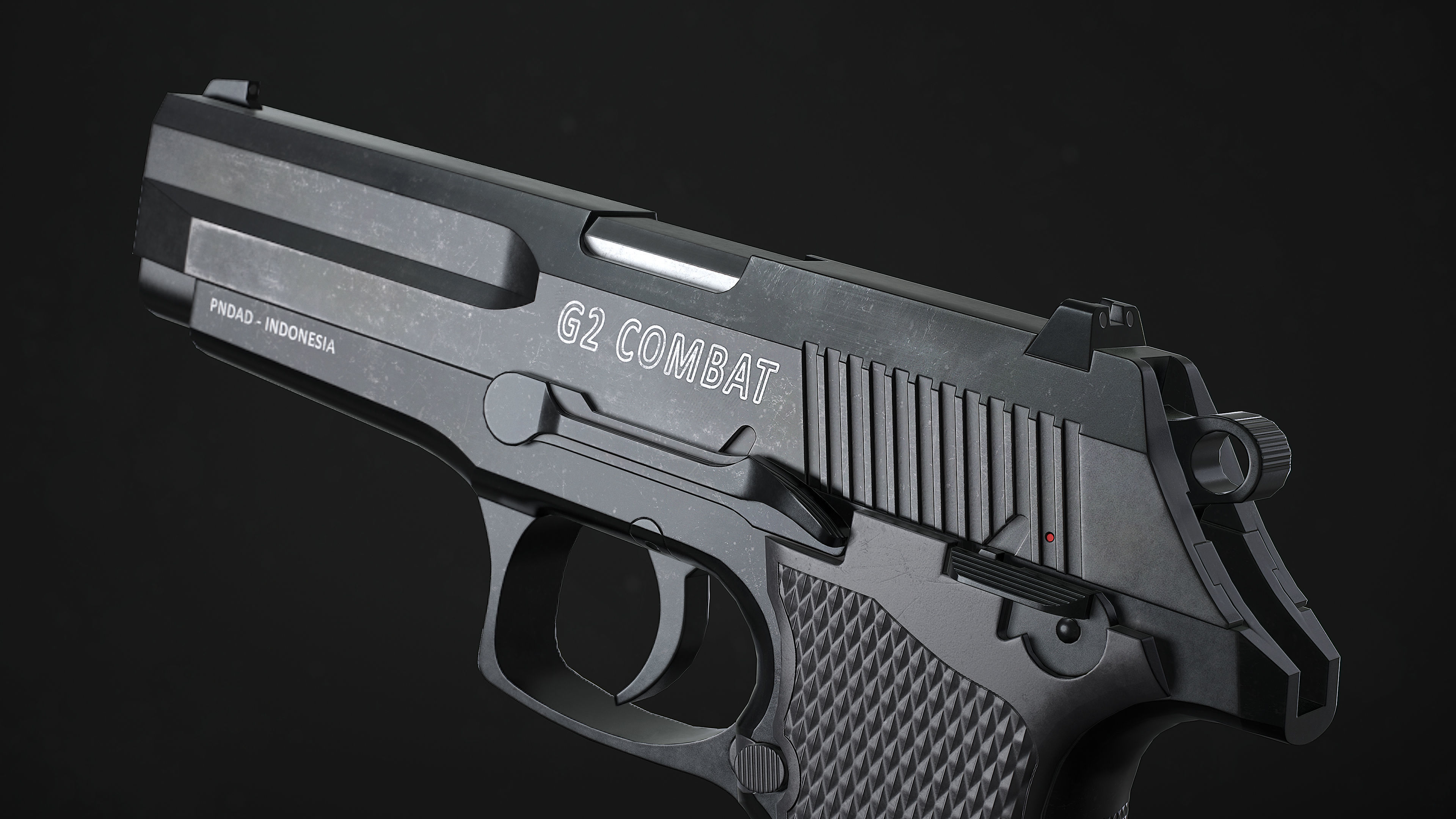 G2 Combat Pistol Free low-poly 3D model_5