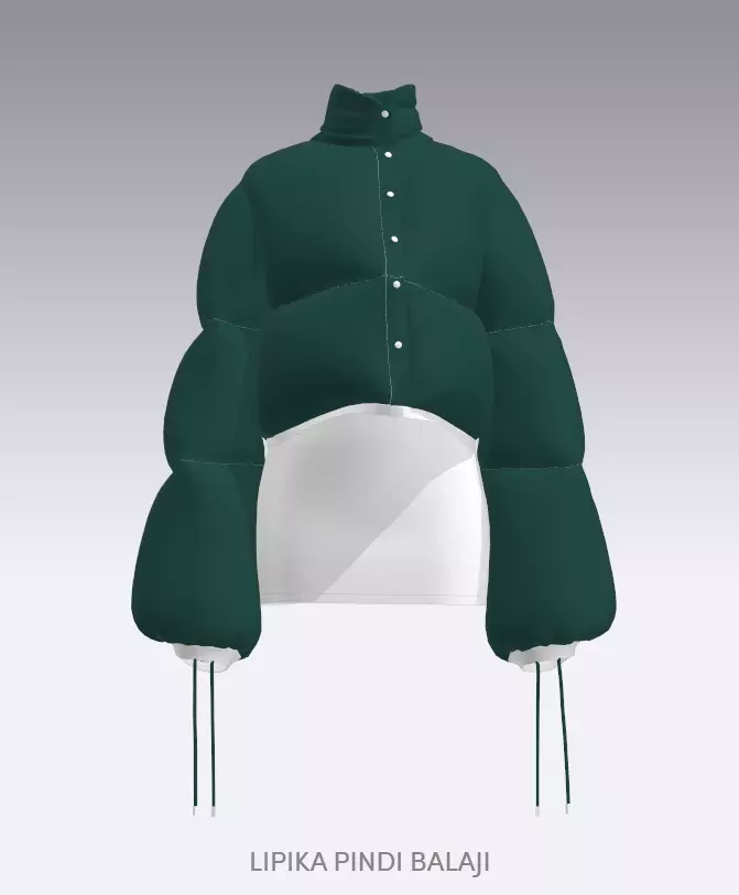 PUFFER JACKET WITH SKIRT Free 3D model