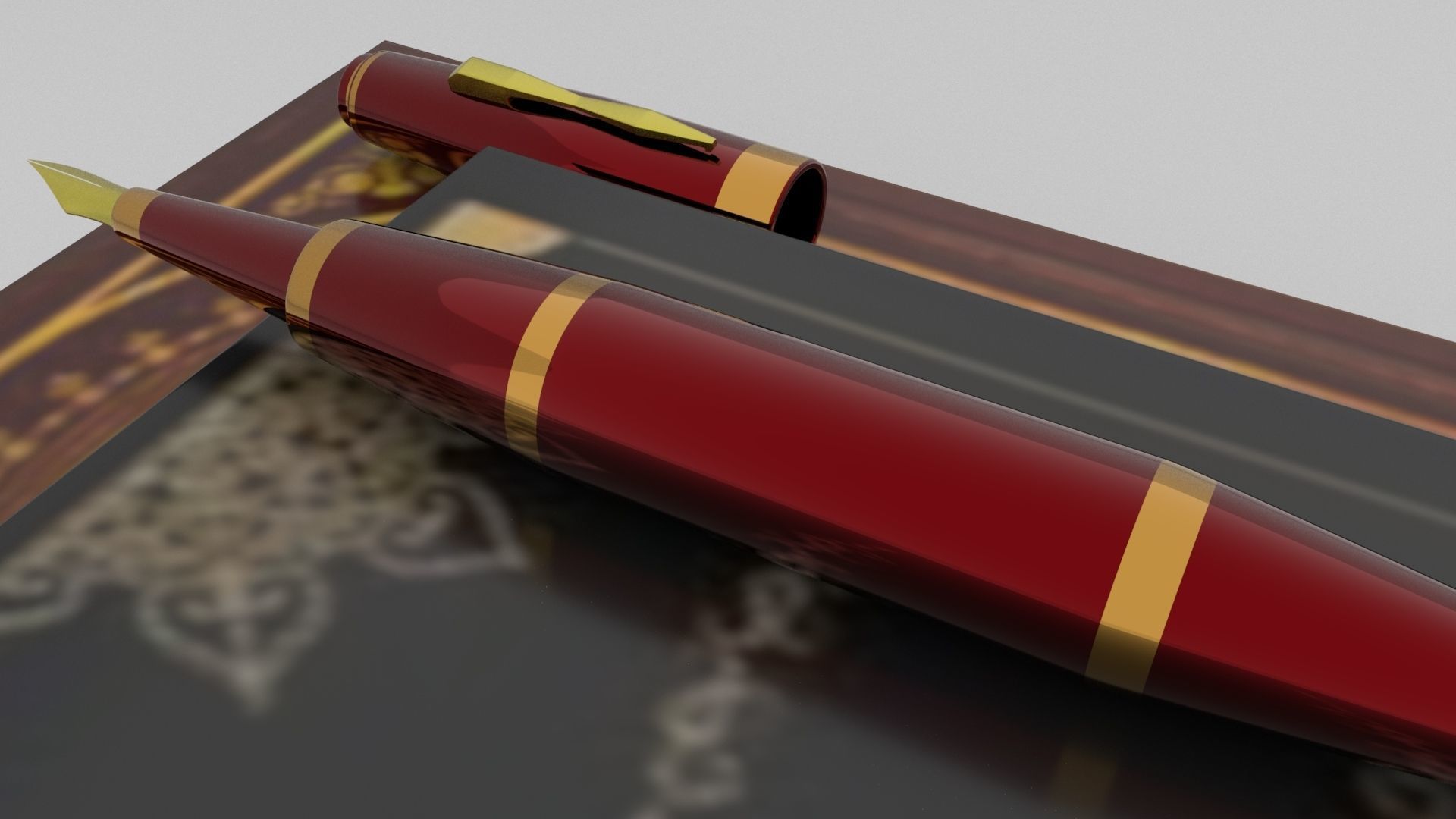 3d model of fountain pen 2020 3D model_1