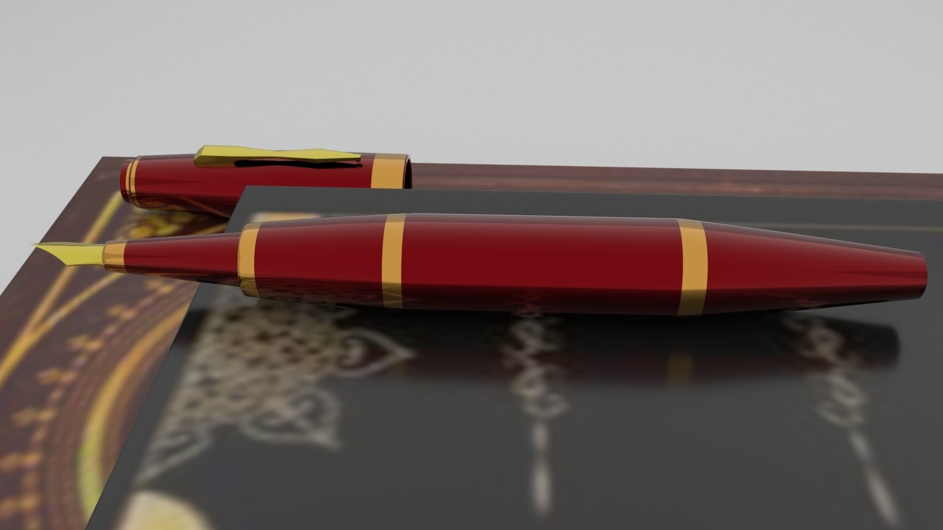 3d model of fountain pen 2020 3D model_3