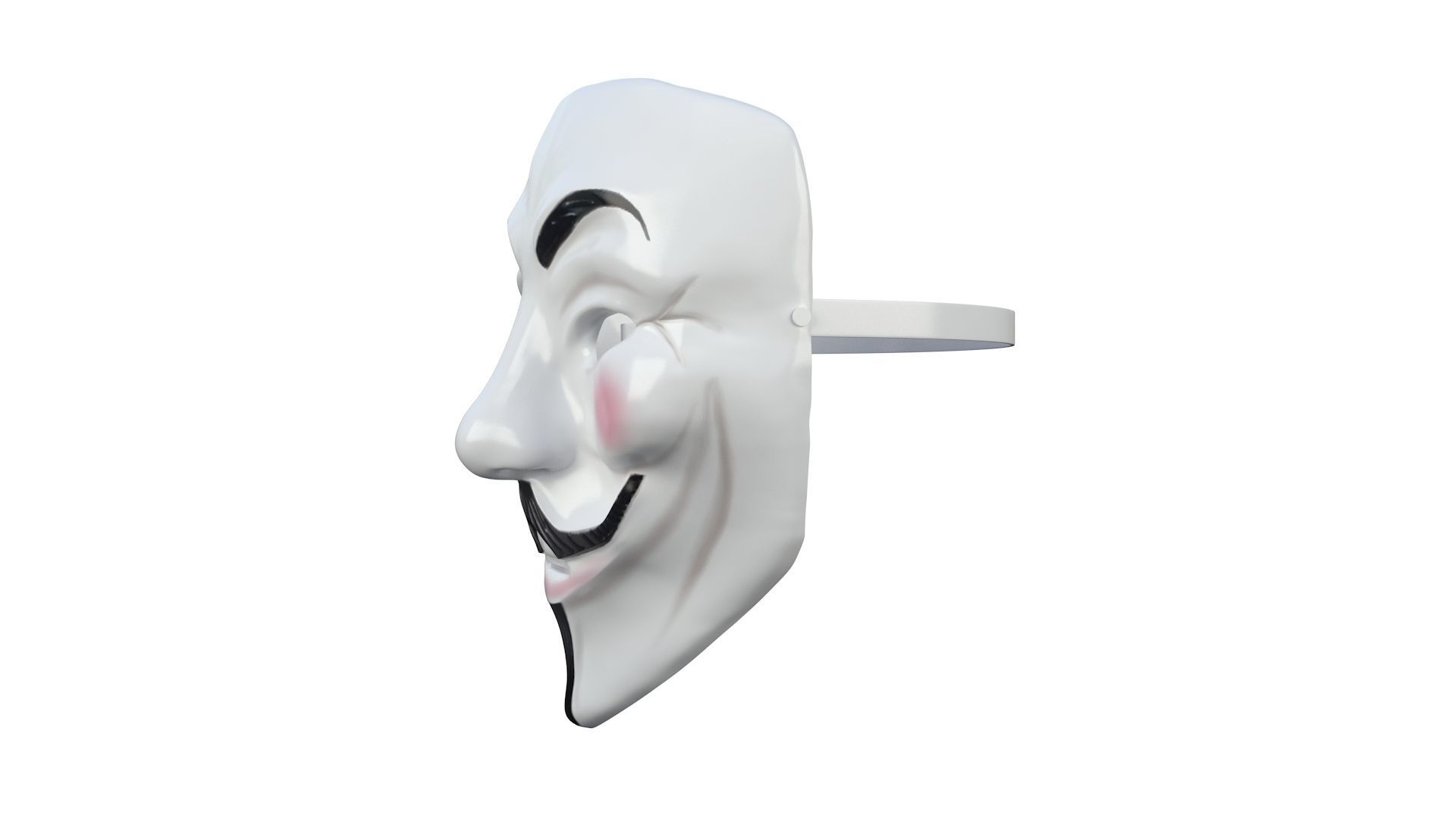 3D Guy Fawkes mask 3D model_3