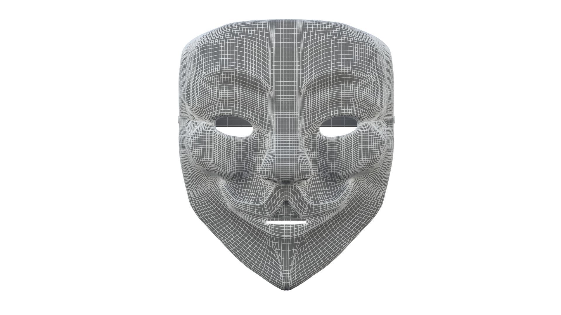 3D Guy Fawkes mask 3D model_8
