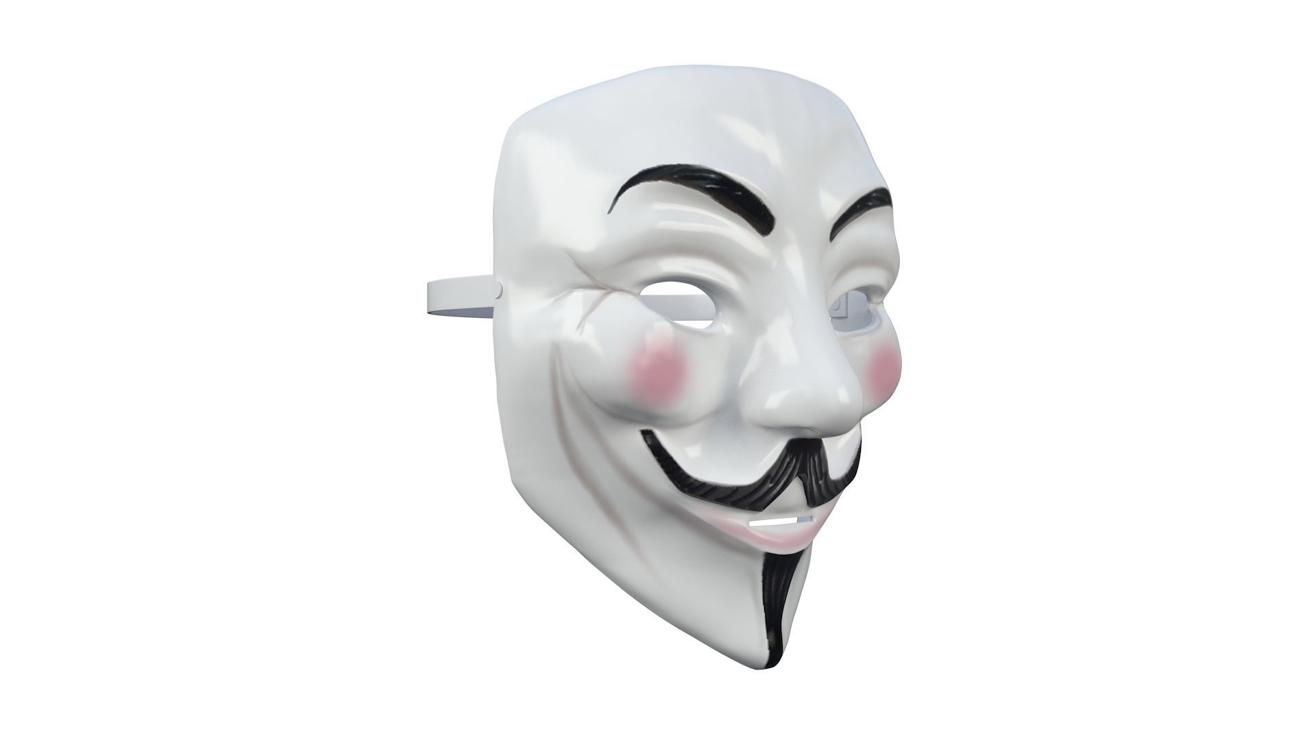 3D Guy Fawkes mask 3D model_4