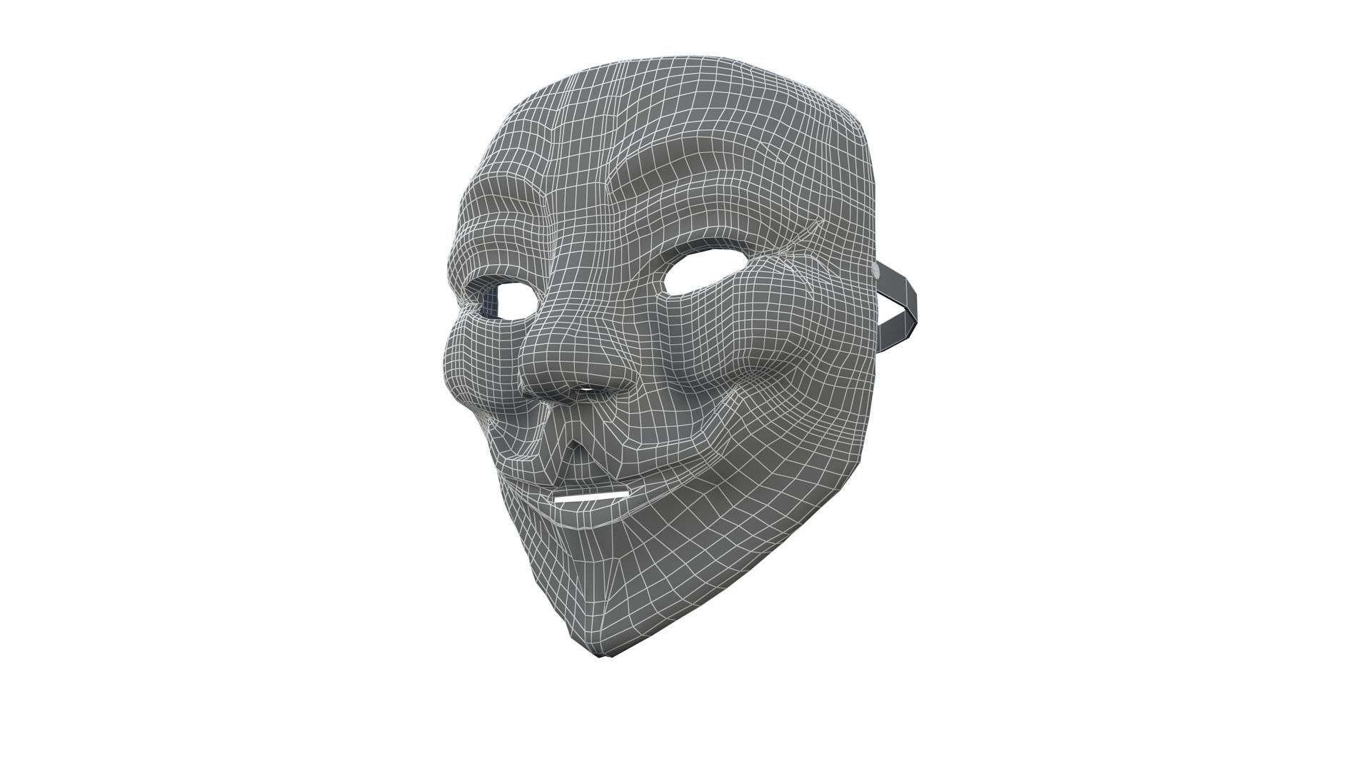 3D Guy Fawkes mask 3D model_10