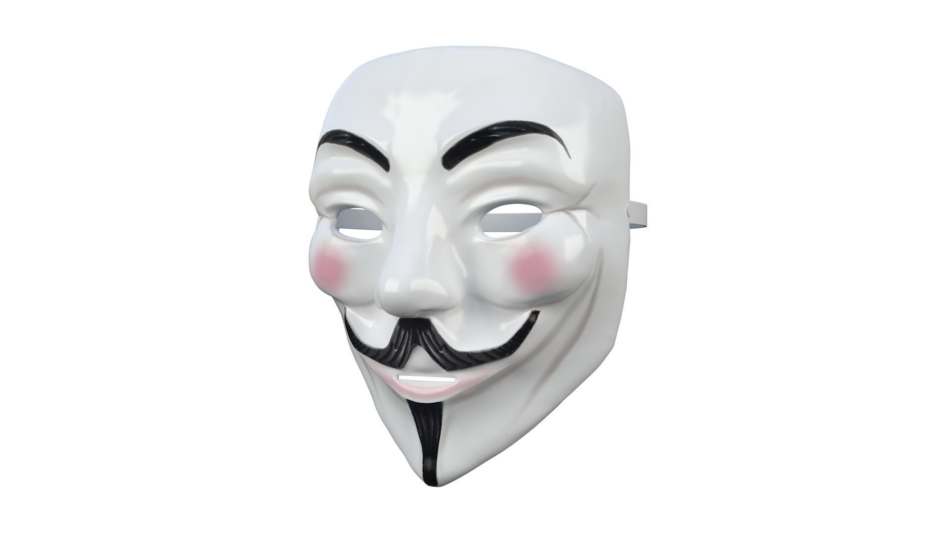 3D Guy Fawkes mask 3D model_1