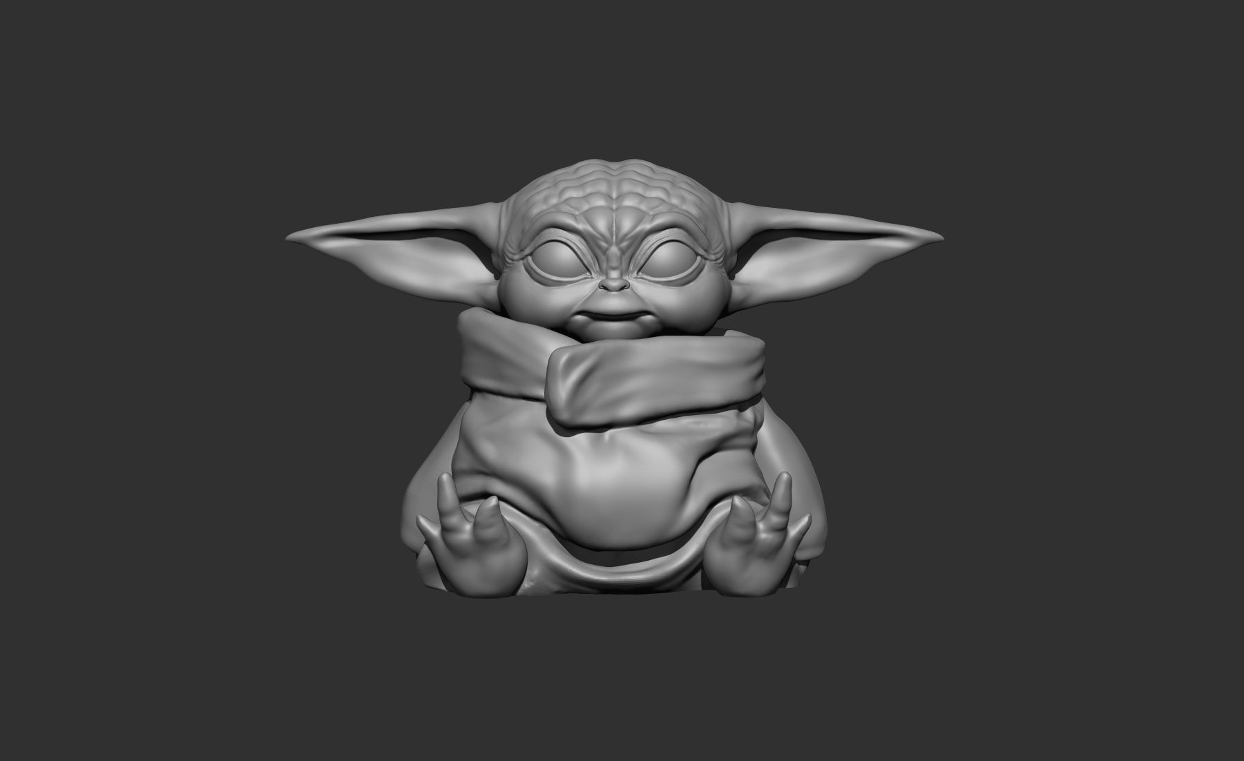 Baby Yoda 3D Print 3D print model_3