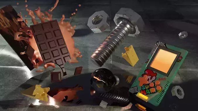 GameBoy and Stuff  Free 3D model