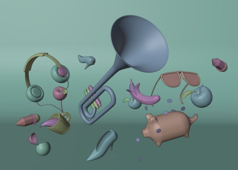 Red Stuffs Free 3D model_1