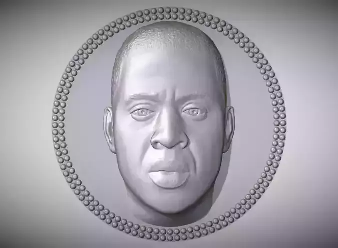 Jay-Z medallion pendant 3D printing ready stl obj 3D print model