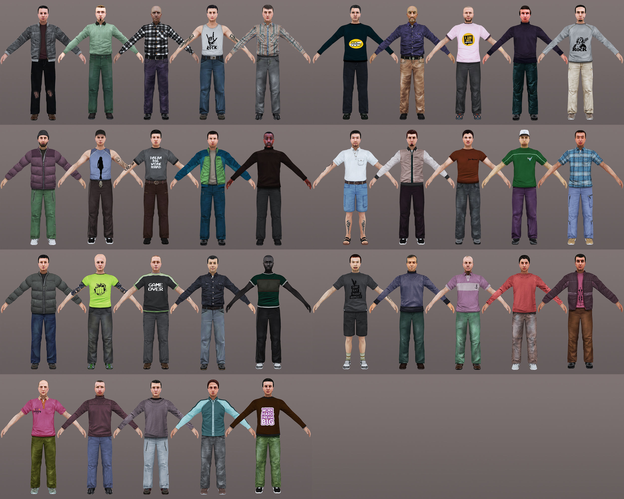 MAN 1 TO 35 3D Model Collection_4