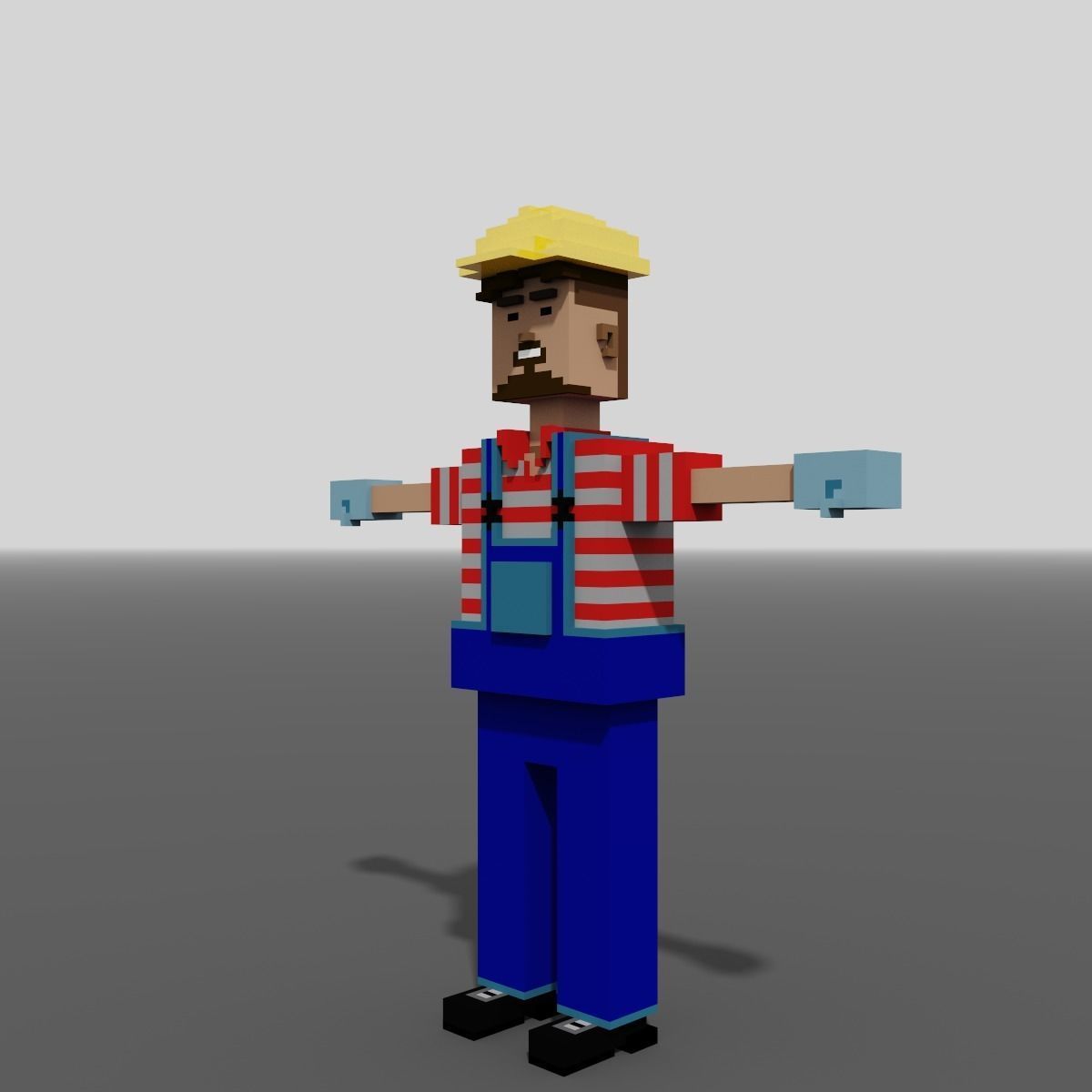 Voxel Builder Low-poly 3D model_1
