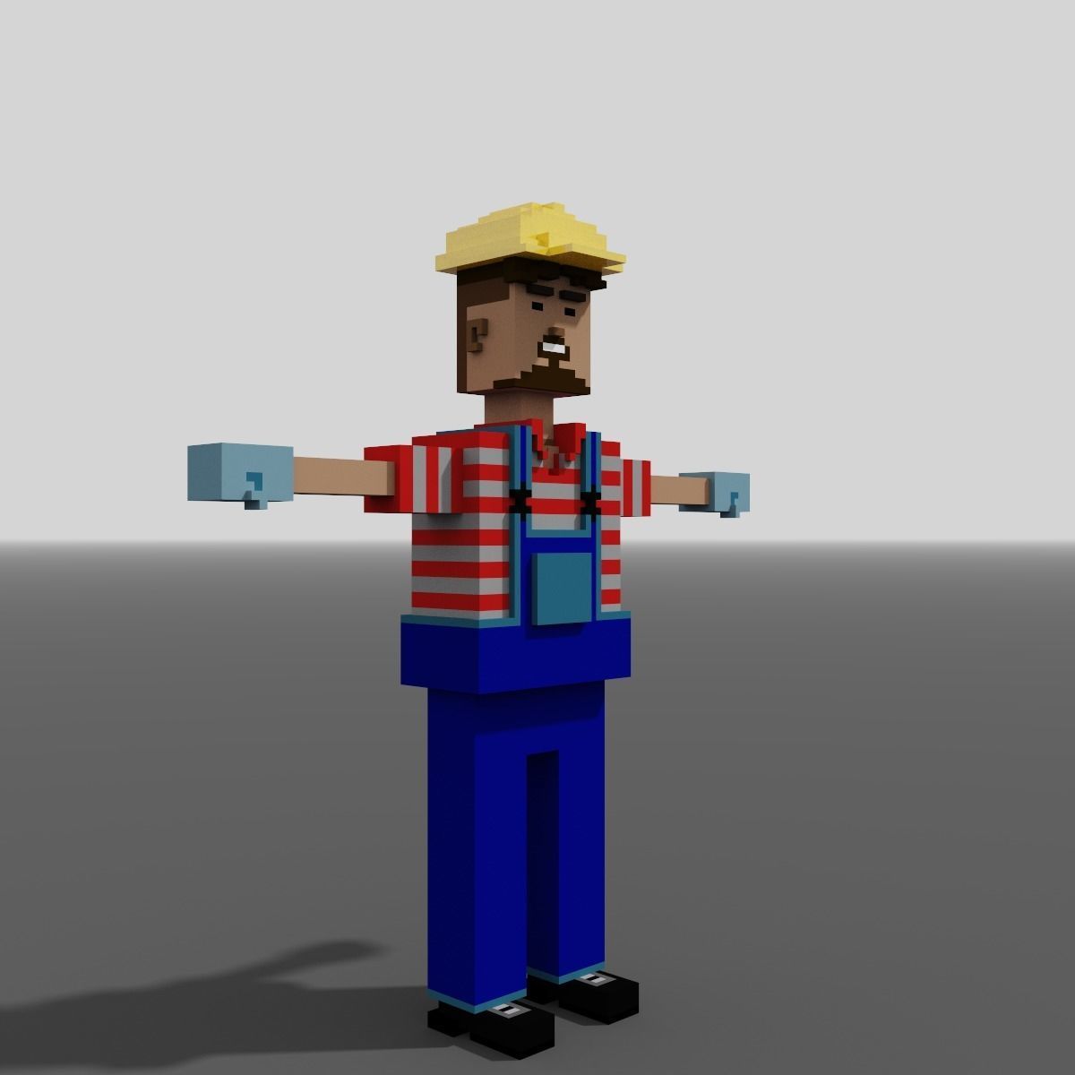 Voxel Builder Low-poly 3D model_7