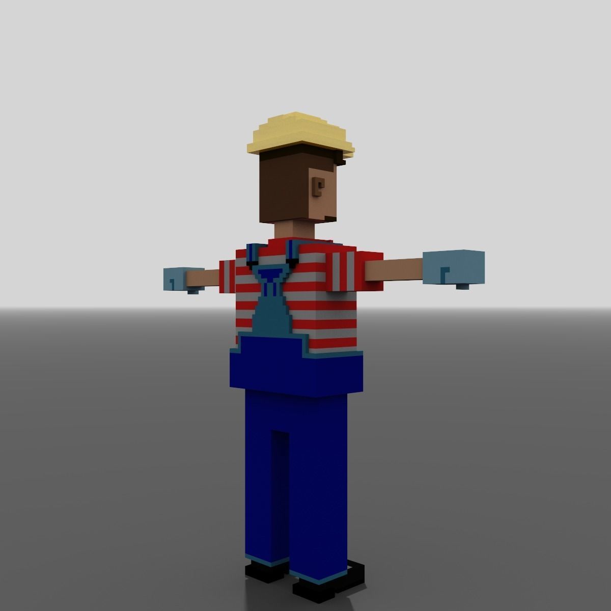 Voxel Builder Low-poly 3D model_5