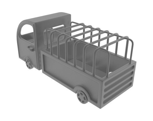 Mini Truck Low-poly 3D model_3