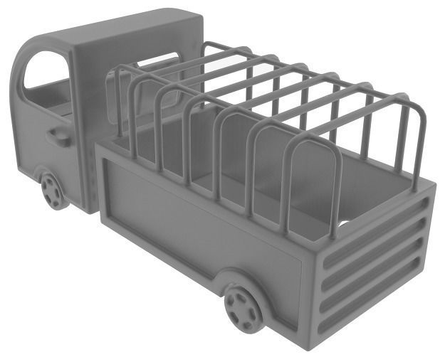 Mini Truck Low-poly 3D model_4
