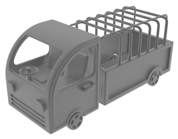 Mini Truck Low-poly 3D model_1