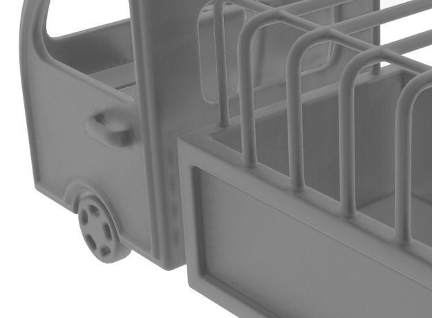 Mini Truck Low-poly 3D model_2