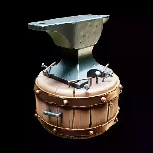 Anvil PBR low-poly 3D model PBR Game ready for Unreal Engine