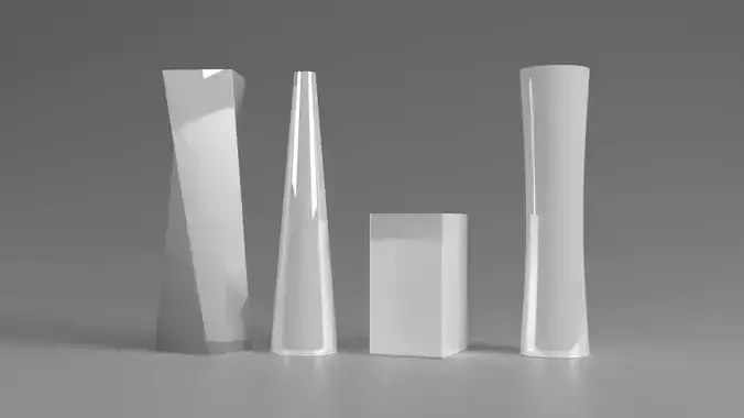 A set of modern decorative vases