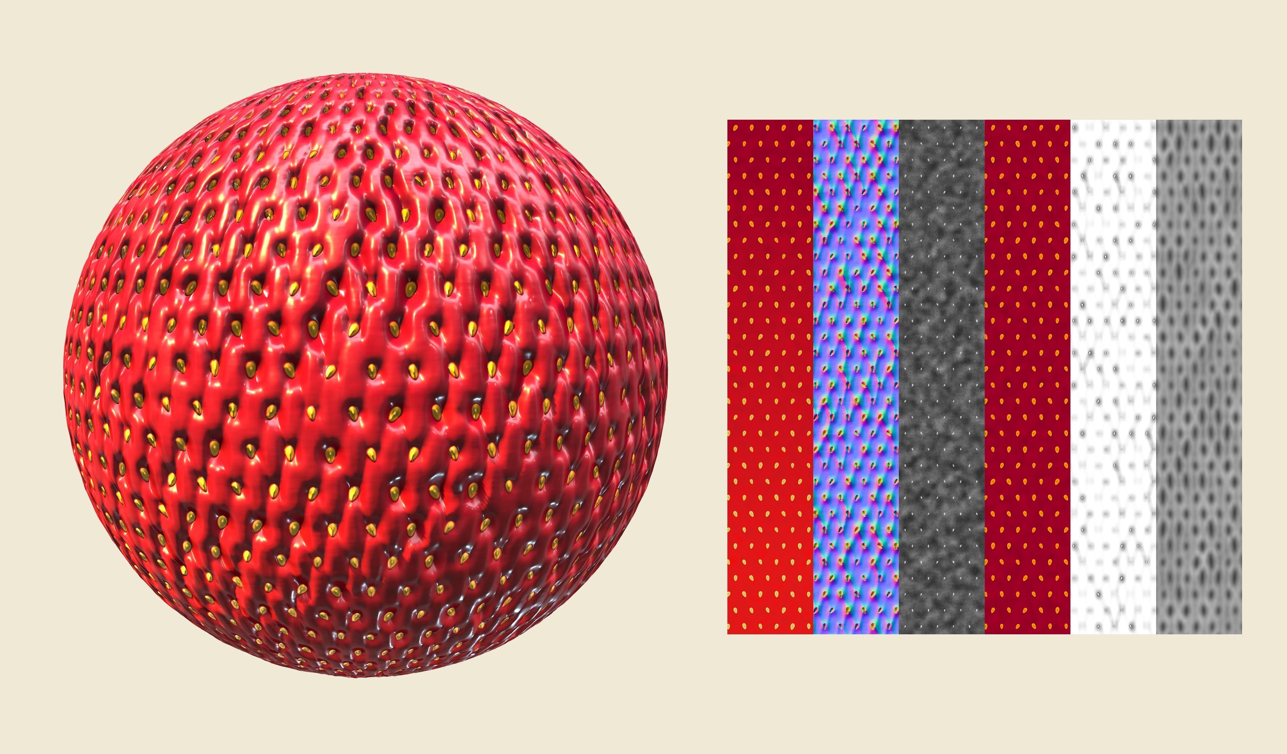 Strawberry PBR seamless material  Texture_9