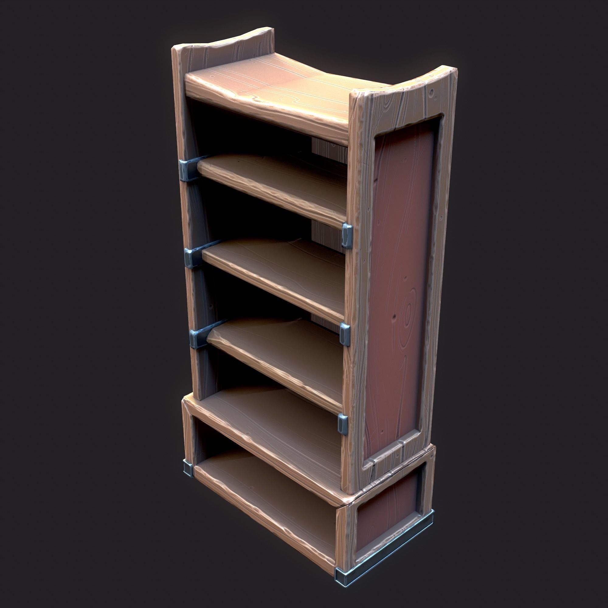 Wardrobe low-poly 3D model PBR Game ready For Unreal Engine Low-poly 3D model_1