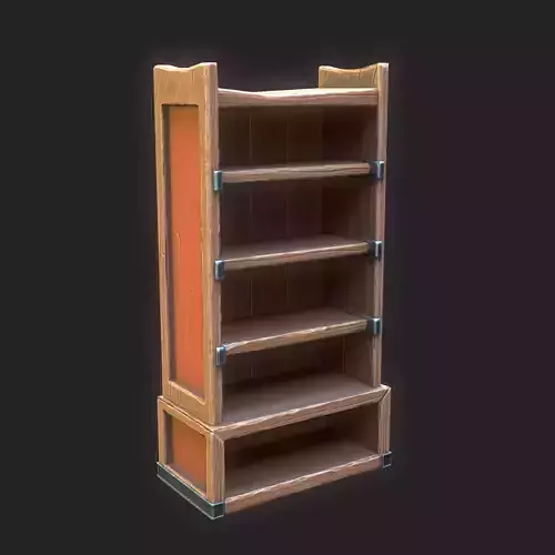Wardrobe low-poly 3D model PBR Game ready For Unreal Engine Low-poly 3D model