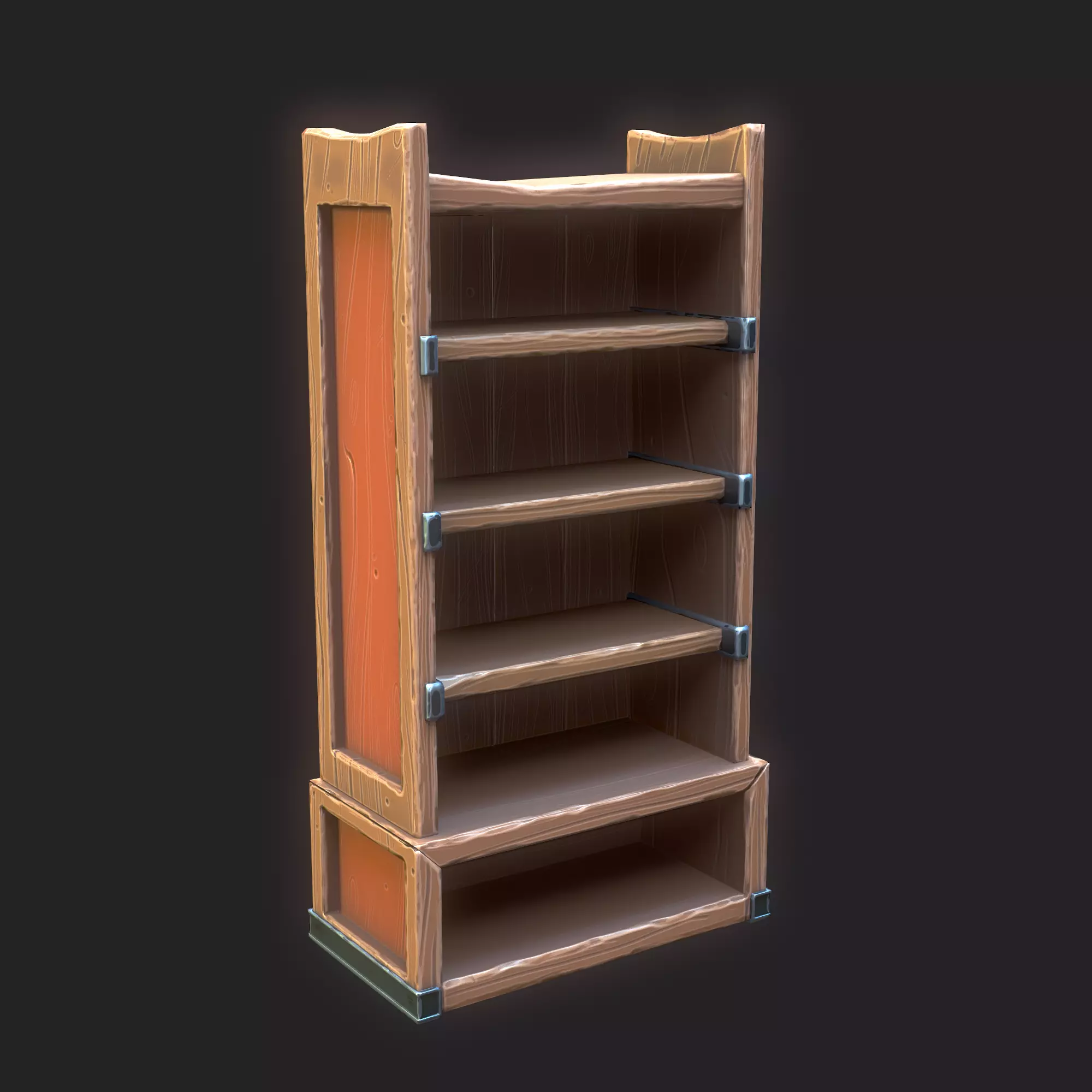 Wardrobe low-poly 3D model PBR Game ready For Unreal Engine Low-poly 3D model_0
