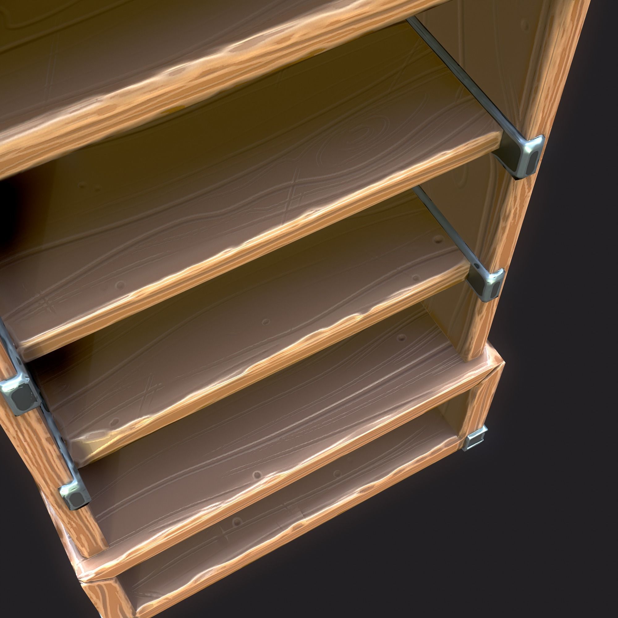 Wardrobe low-poly 3D model PBR Game ready For Unreal Engine Low-poly 3D model_4