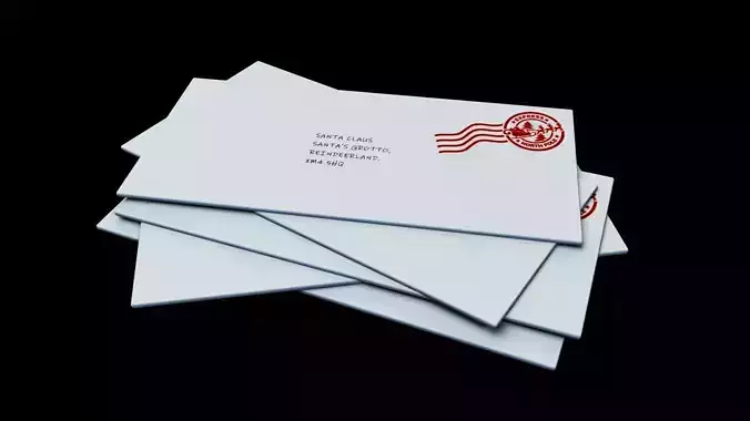 Santa Claus Letter - Christmas -  Texture included