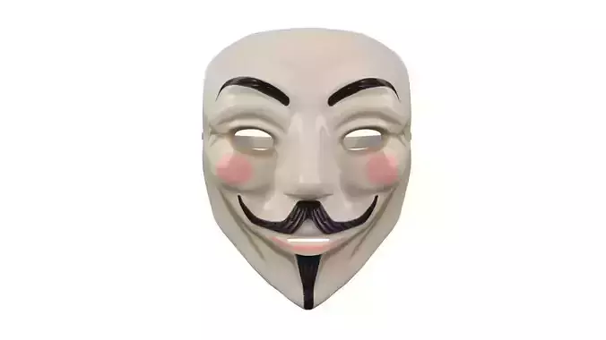  3D Guy Fawkes mask 02 3D model