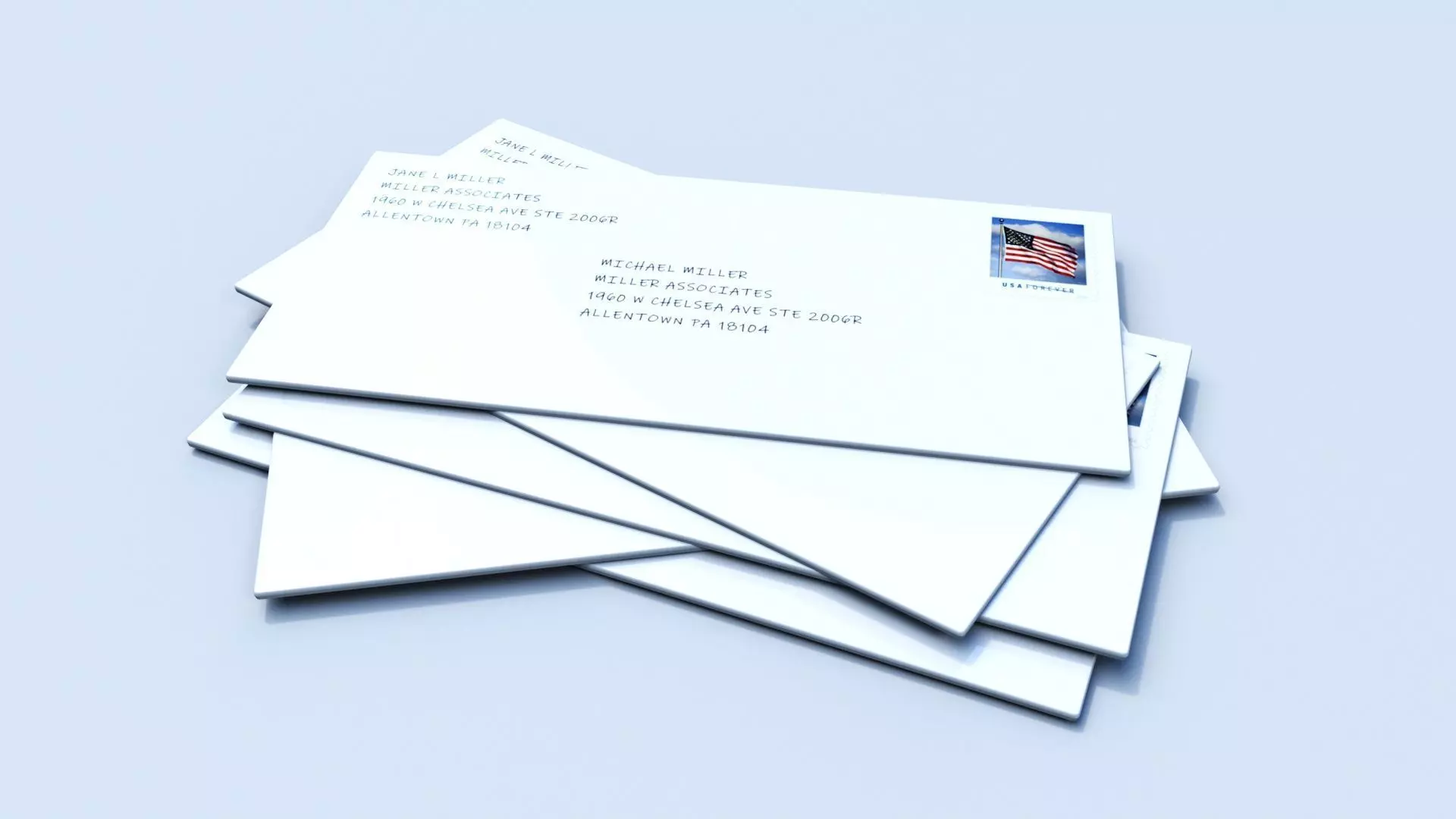 US Mail - Post - Editable PSD Texture included 3D model_0