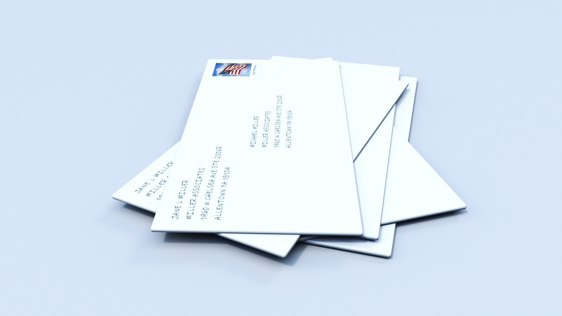 US Mail - Post - Editable PSD Texture included 3D model_3