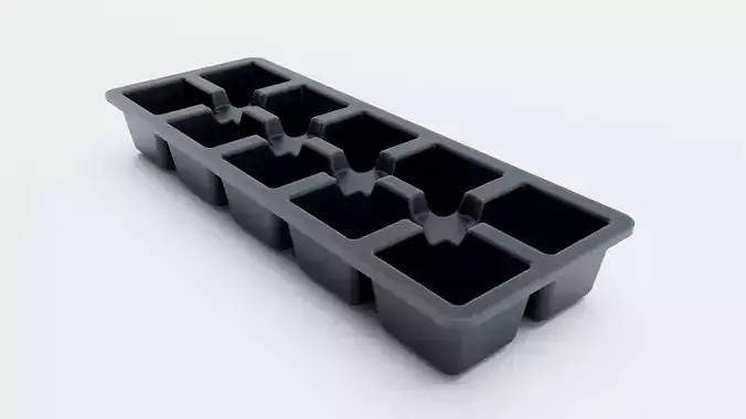 3D Ice Cube Tray - Simple Low Poly 3D Asset 3D model