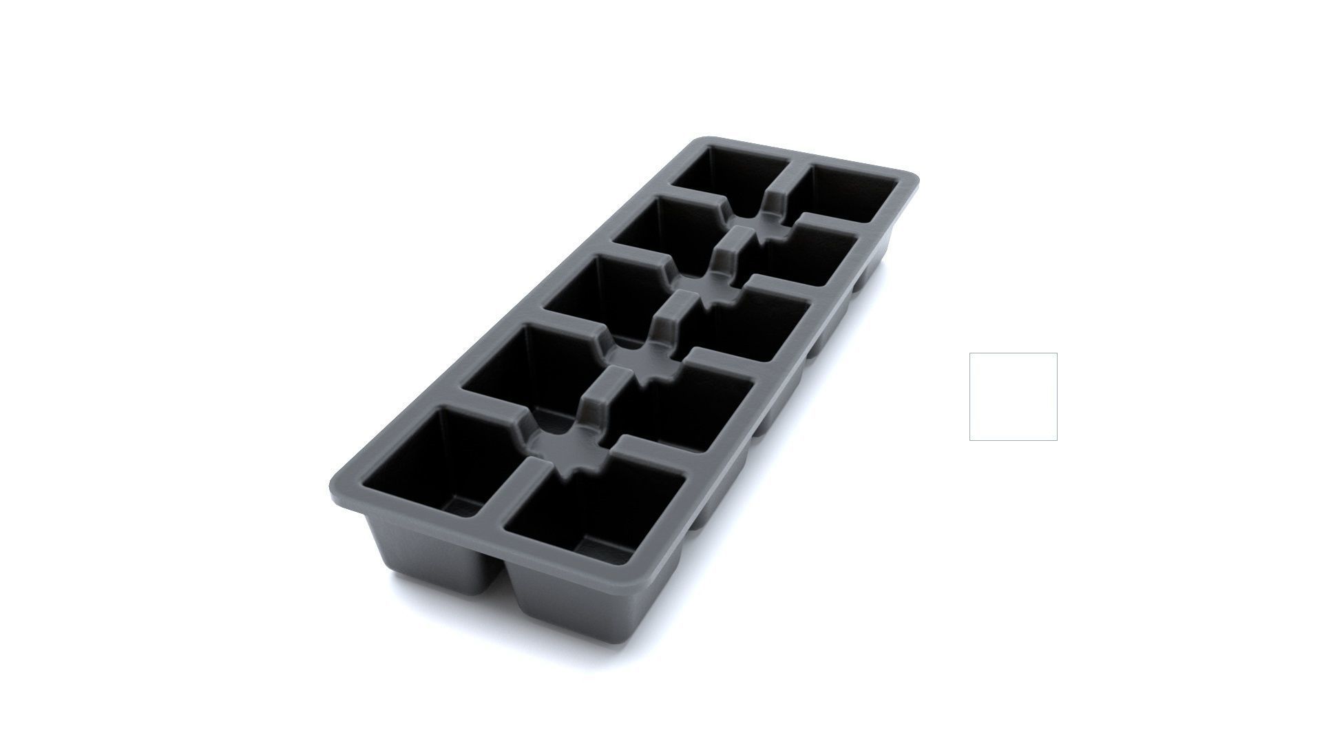 3D Ice Cube Tray - Simple Low Poly 3D Asset 3D model_3