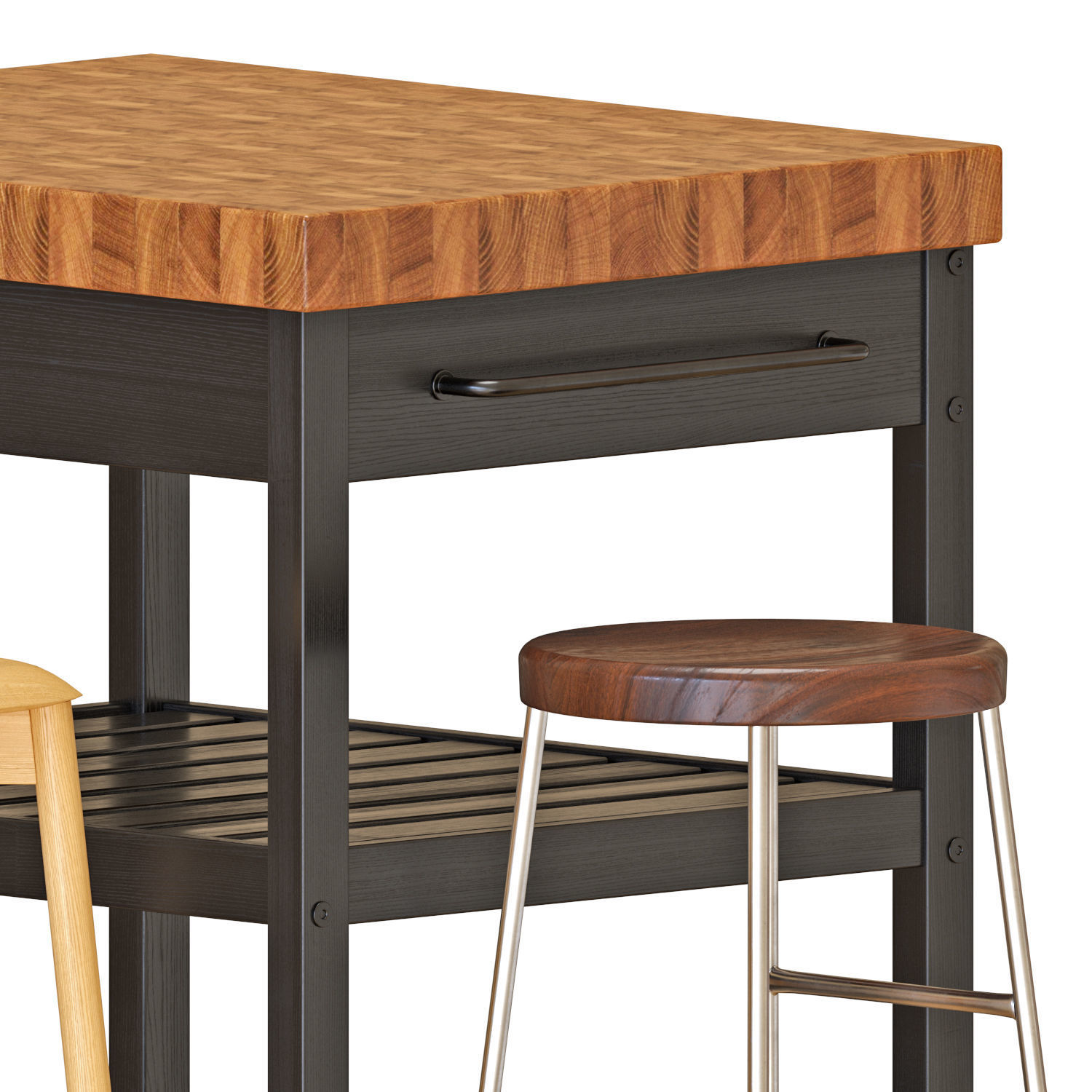 VADHOLMA Kitchen Island and stools  3D model_2