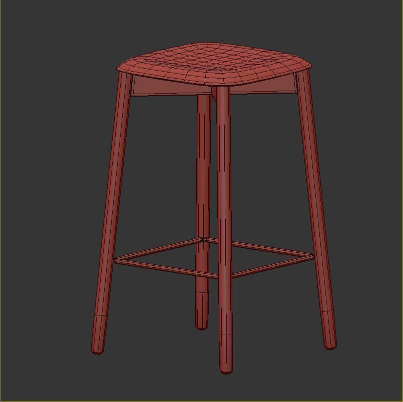 VADHOLMA Kitchen Island and stools  3D model_4