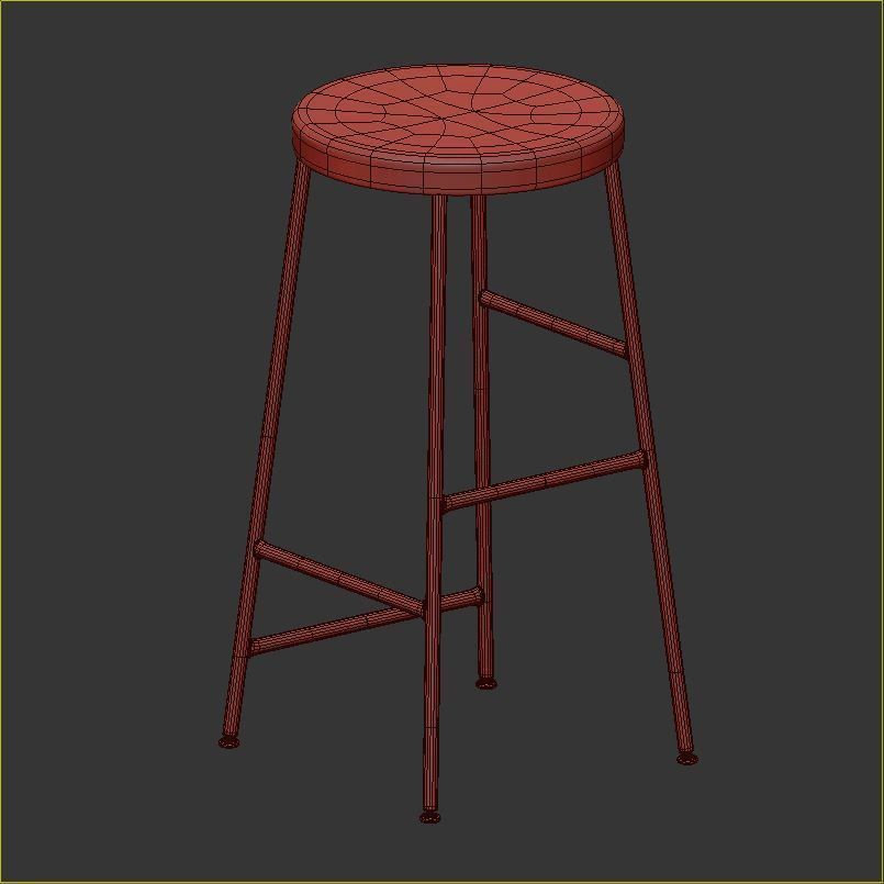 VADHOLMA Kitchen Island and stools  3D model_5