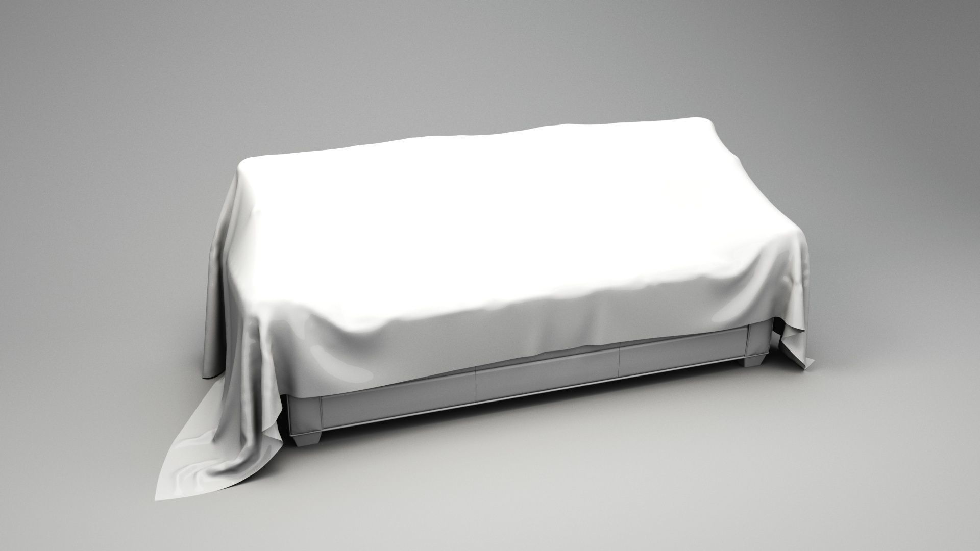 Sofa Covered by Sheet - Includes Marvelous File 3D model_2