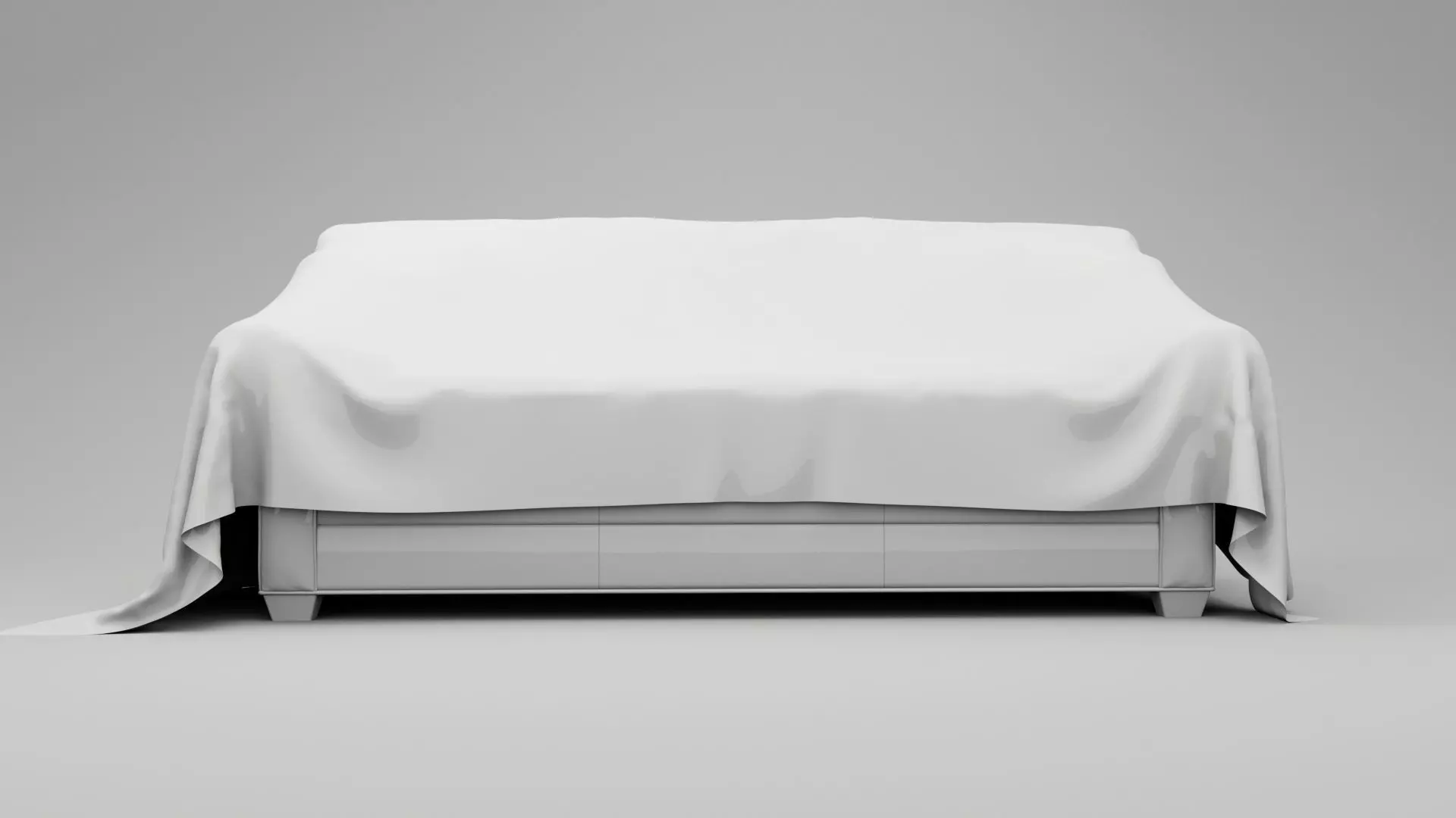 Sofa Covered by Sheet - Includes Marvelous File 3D model_0