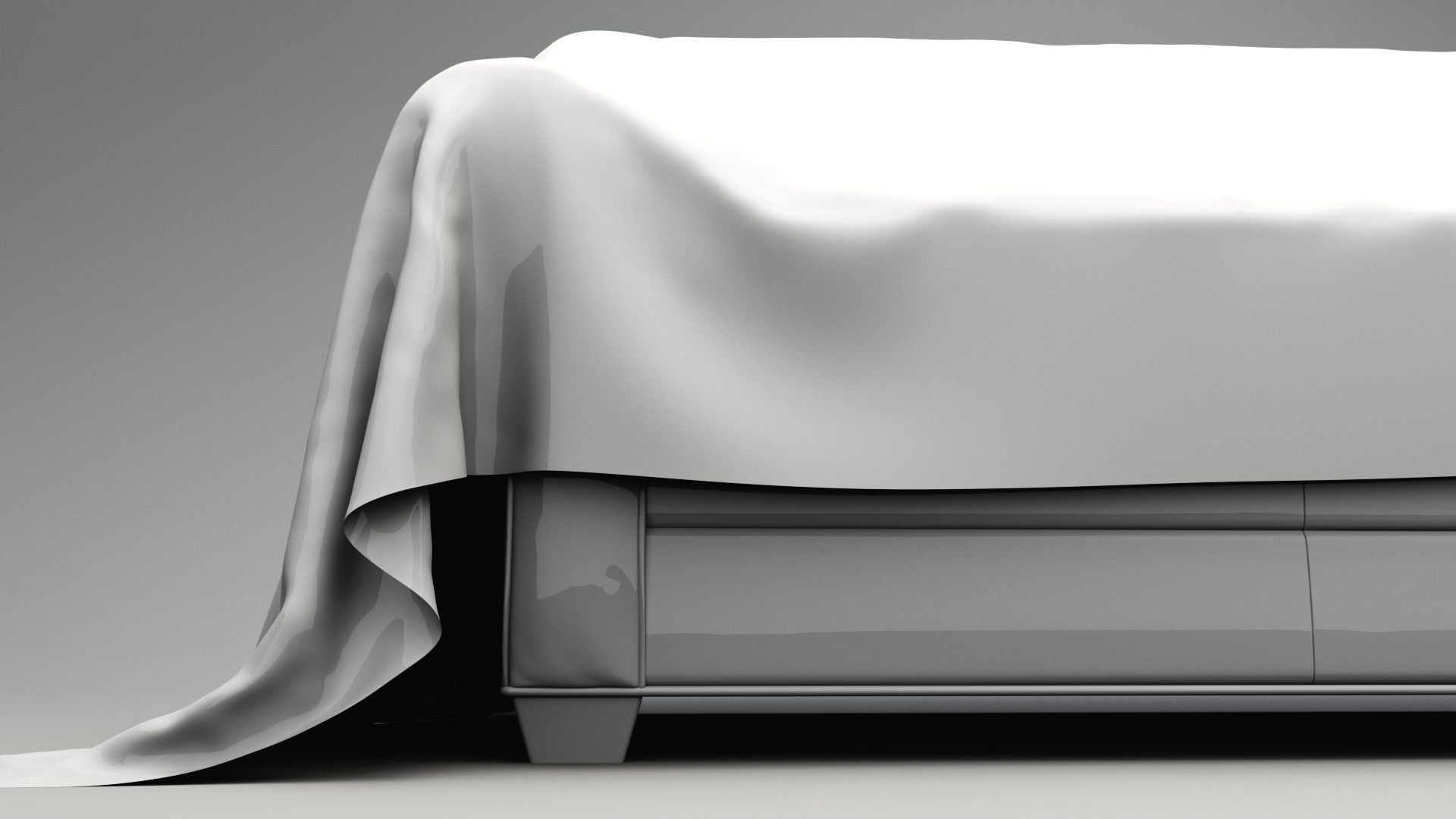 Sofa Covered by Sheet - Includes Marvelous File 3D model_3