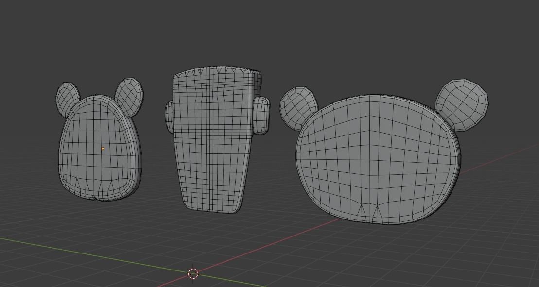 Stylized Wooden Masks Low-poly 3D model_10