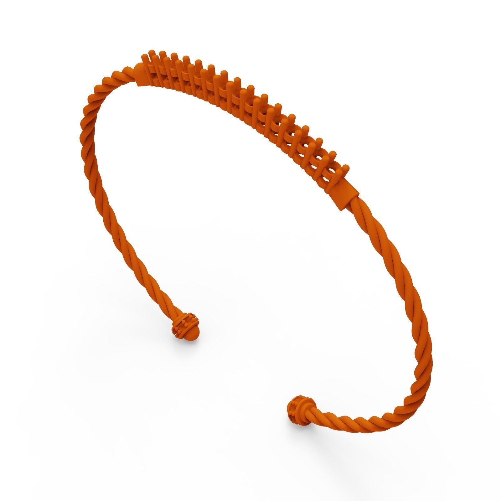Diamond bracelet round 3D print model_1