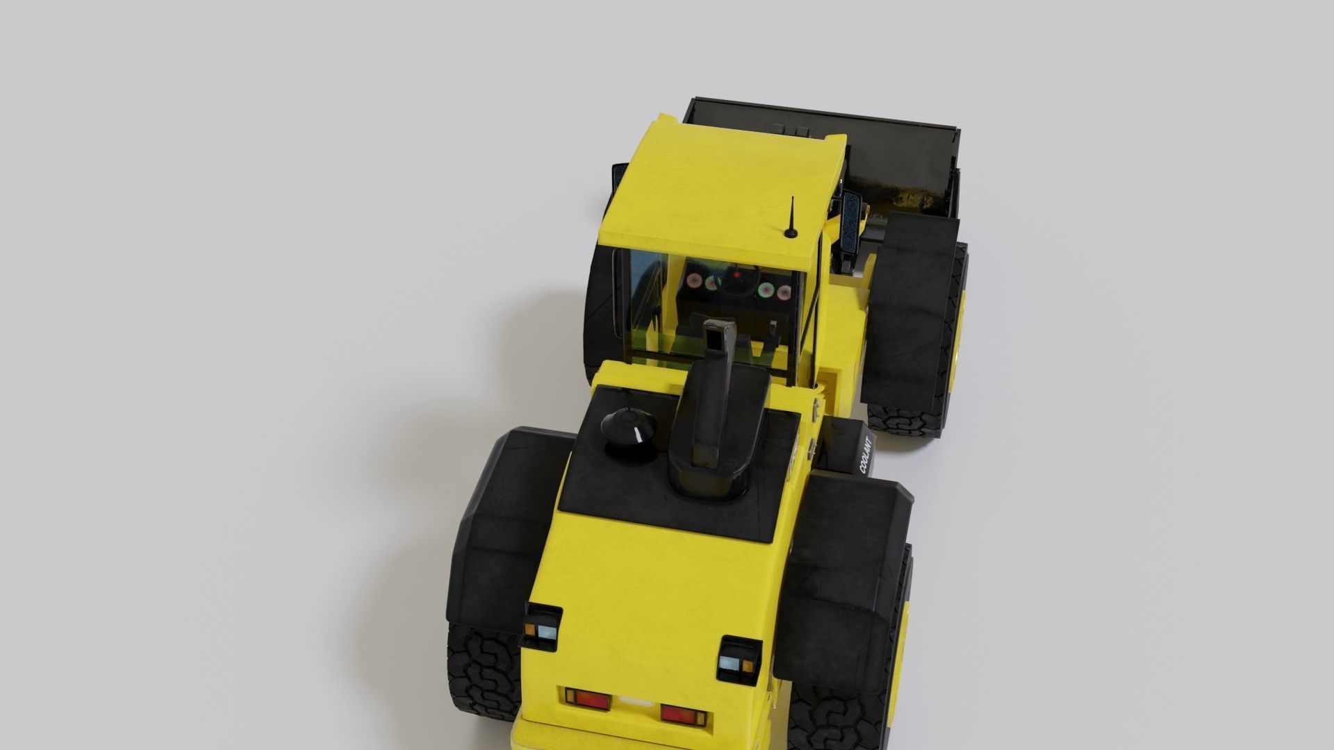 Wheel loader Low-poly 3D model_23
