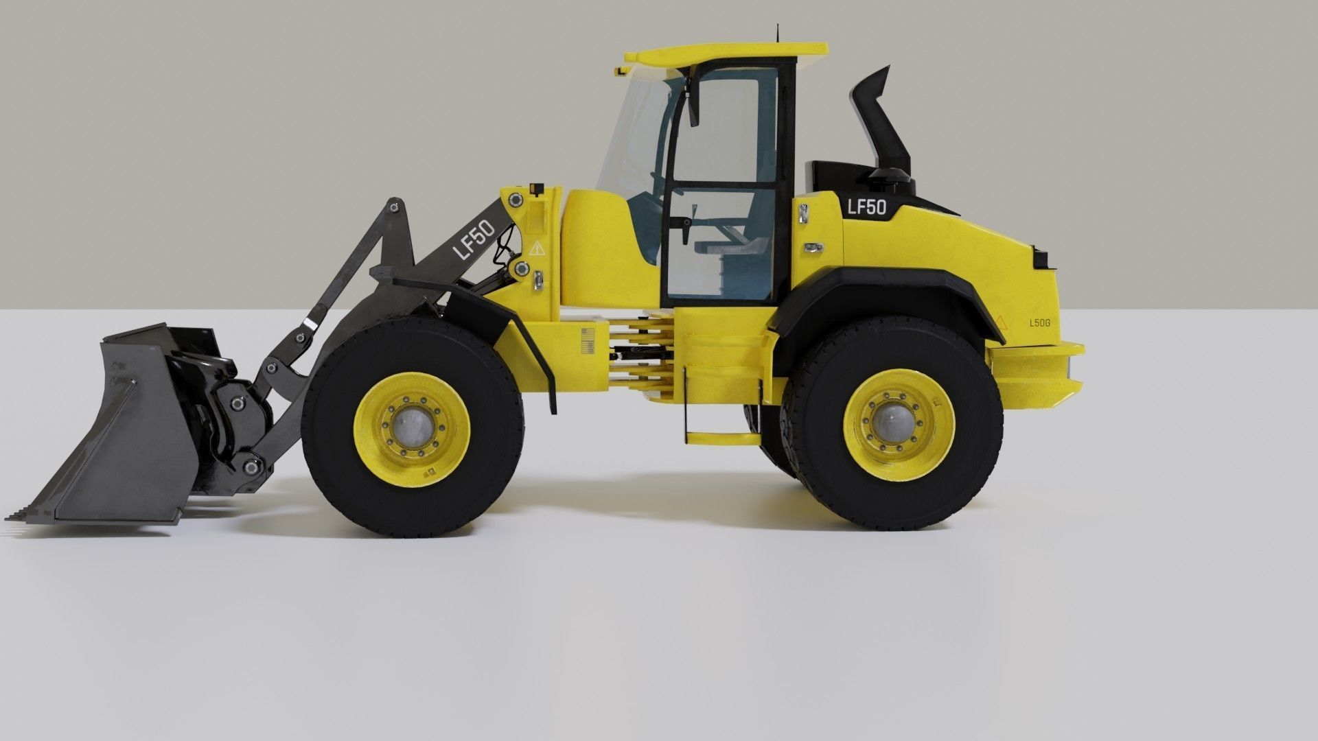 Wheel loader Low-poly 3D model_18